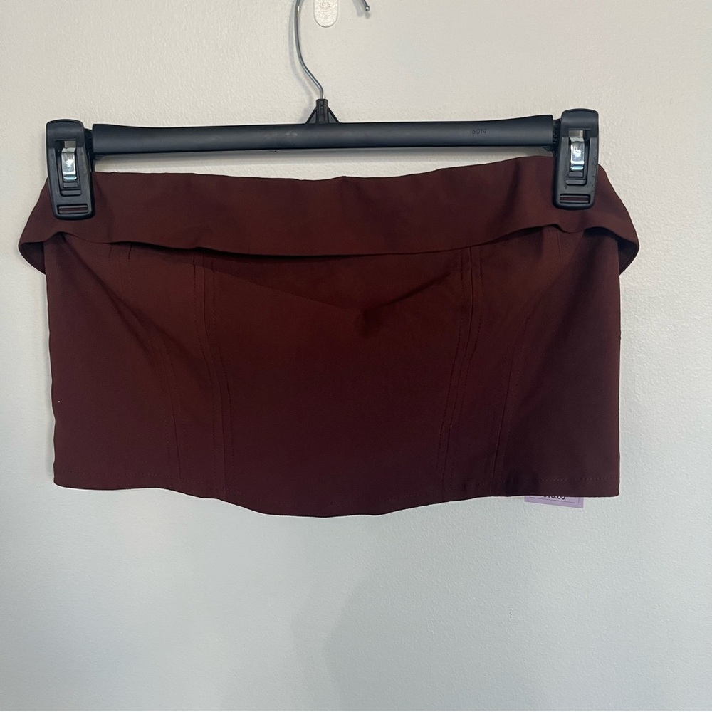 Wild Fable Women's Tube Top size XL Brown Elastic Back Non-Slip Top Strapless